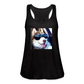 Style dog - Women's Flowy Tank Top by Bella - black - Front - Julia (174cm)