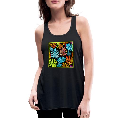 Vibrant Foliage Radiance Neon Elegance - Women's Flowy Tank Top by Bella