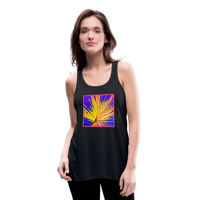 Vibrant Neon Leaf Pattern