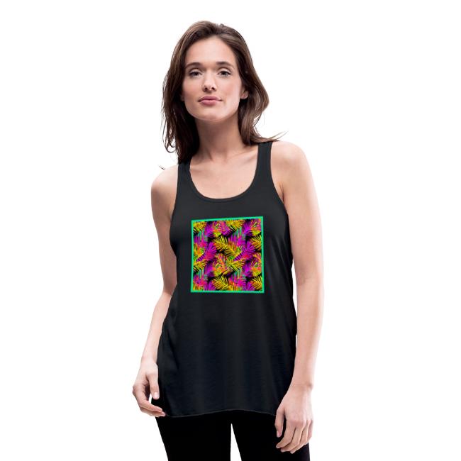 Chic Neon Leaf Lively Design