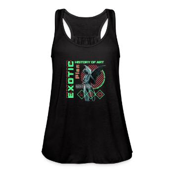 Exotic streetwear - Women's Flowy Tank Top by Bella - black - Front - Julia (174cm)