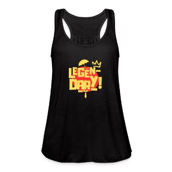 Legen Wait For It Dary - Women's Flowy Tank Top by Bella - black - Front - Julia (174cm)