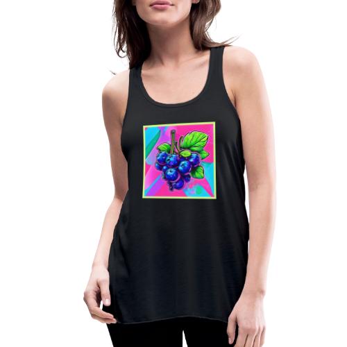Vibrant Blueberry Artwork - Women's Flowy Tank Top by Bella