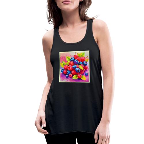 Colorful Berry Feast - Women's Flowy Tank Top by Bella