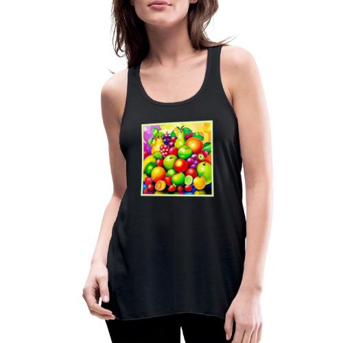 Vibrant Fruit Medley Art - Women's Flowy Tank Top by Bella
