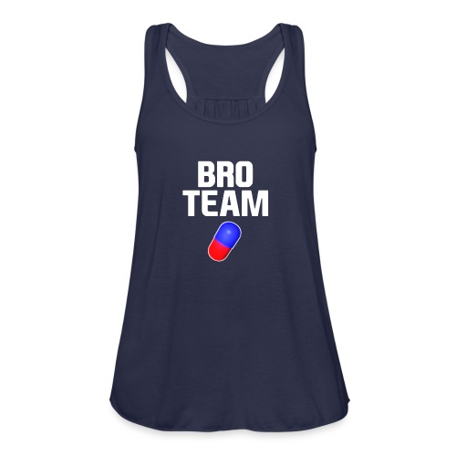 Bro Team White Words Logo Women's T-Shirts - Women's Flowy Tank Top by Bella