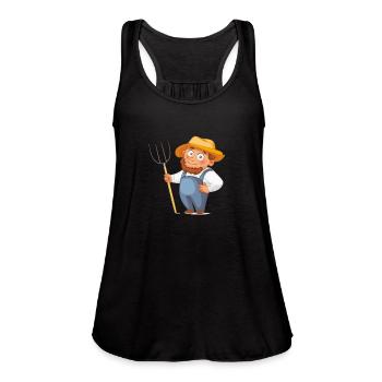 Farmer - Women's Flowy Tank Top by Bella - black - Front - Julia (174cm)