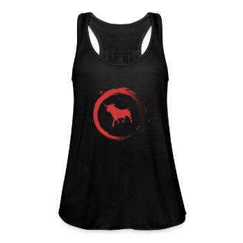 Bull - Women's Flowy Tank Top by Bella - black - Front - Julia (174cm)