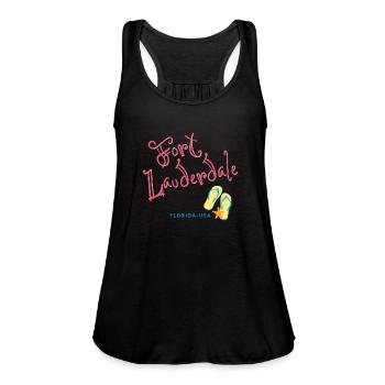 Fort Lauderdale Florida - Women's Flowy Tank Top by Bella - black - Front - Julia (174cm)