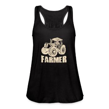 Farmer horny farmer stupid farmer farmer's wife - Women's Flowy Tank Top by Bella - black - Front - Julia (174cm)