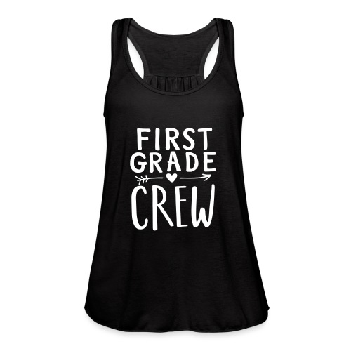 First Grade Crew Heart Teacher T-Shirts - Women's Flowy Tank Top by Bella