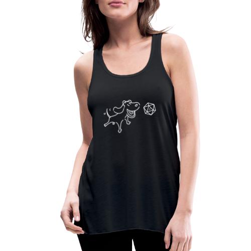 Cute Dog with D20 Dice - Women's Flowy Tank Top by Bella