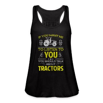 Farmer Farmer Farmer - Women's Flowy Tank Top by Bella - black - Front - Julia (174cm)
