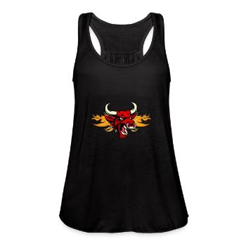 Bull - Women's Flowy Tank Top by Bella - black - Front - Julia (174cm)