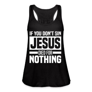 Anti Religion - Women's Flowy Tank Top by Bella - black - Front - Julia (174cm)