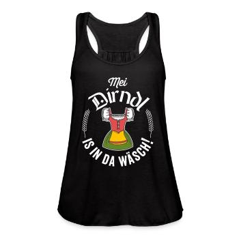 Funny My Dirndl Is In The Wash - Women's Flowy Tank Top by Bella - black - Front - Julia (174cm)