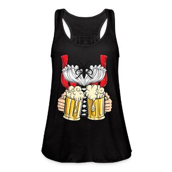 Dirndl Costume Clothes Fraulein Women Beer Mug - Women's Flowy Tank Top by Bella - black - Front - Julia (174cm)