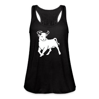 Bull - Women's Flowy Tank Top by Bella - black - Front - Julia (174cm)