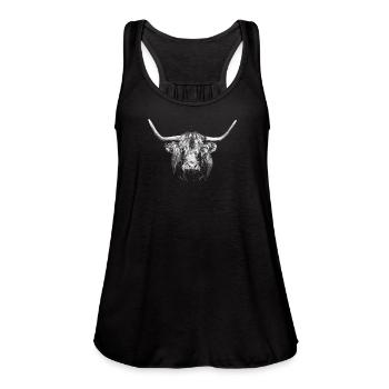 Bull - Women's Flowy Tank Top by Bella - black - Front - Julia (174cm)