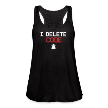Funny Software Engineer T-Shirt Gift for Coders  - Women's Flowy Tank Top by Bella - black - Front - Julia (174cm)
