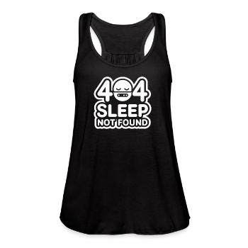 404 Sleep Not Found Funny Programmer - Women's Flowy Tank Top by Bella - black - Front - Julia (174cm)
