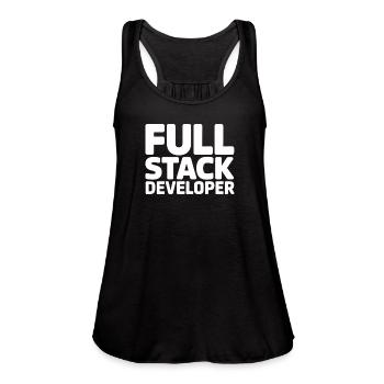 Full Stack Developer Tech Programmer Humor - Women's Flowy Tank Top by Bella - black - Front - Julia (174cm)
