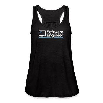 Software Engineer Developer Tech Design - Women's Flowy Tank Top by Bella - black - Front - Julia (174cm)