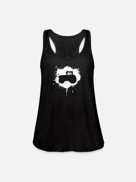 Tractor Splash - Women's Flowy Tank Top by Bella - black
