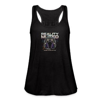 Game Mode Active Gamer Gaming - Women's Flowy Tank Top by Bella - black - Front - Julia (174cm)