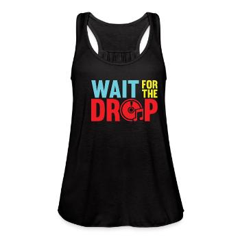 wait for the drop - Women's Flowy Tank Top by Bella - black - Front - Julia (174cm)