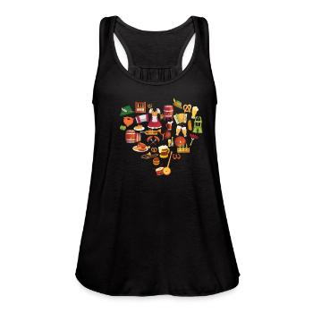 Oktoberfest Love Heart Dirndl Beer - Women's Flowy Tank Top by Bella - black - Front - Julia (174cm)