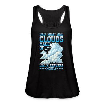 What Are Clouds Made Of, Linux Servers Mostly 25 - Women's Flowy Tank Top by Bella - black - Front - Julia (174cm)