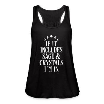 witch - Women's Flowy Tank Top by Bella - black - Front - Julia (174cm)