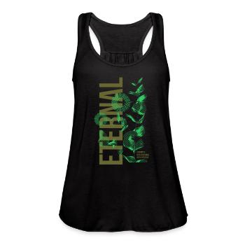 Eternal Streetwear - Women's Flowy Tank Top by Bella - black - Front - Julia (174cm)