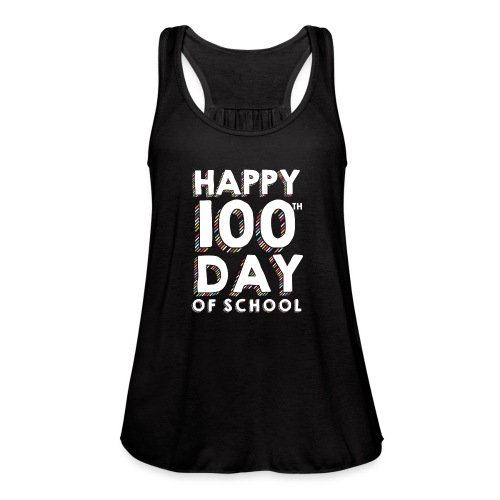 Happy 100th Day of School Sprinkles Teacher Tshirt - Women's Flowy Tank Top by Bella