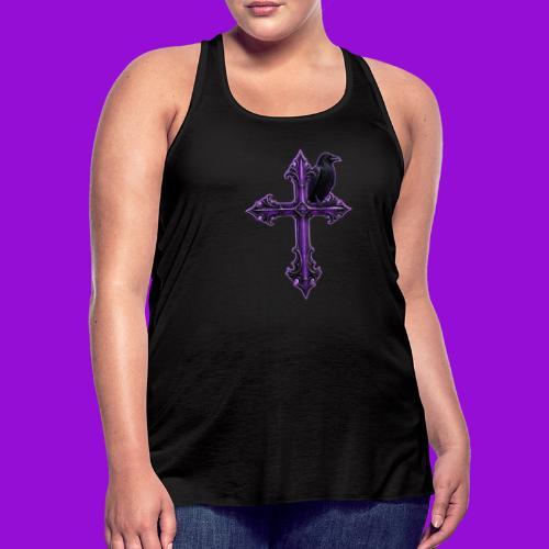 Gothix Raven Cross - Women's Flowy Tank Top by Bella