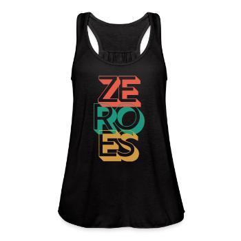 Retro Zeroes - Women's Flowy Tank Top by Bella - black - Front - Julia (174cm)