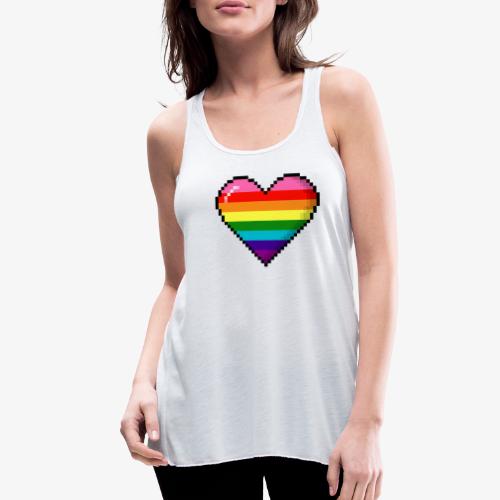 Gilbert Baker Original LGBTQ Gay Rainbow Pride 8- - Women's Flowy Tank Top by Bella