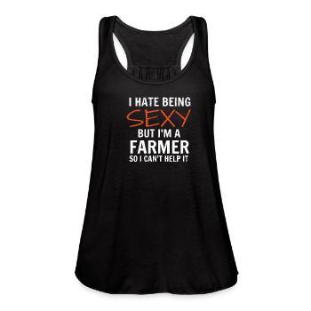 Farmer - Women's Flowy Tank Top by Bella - black - Front - Julia (174cm)