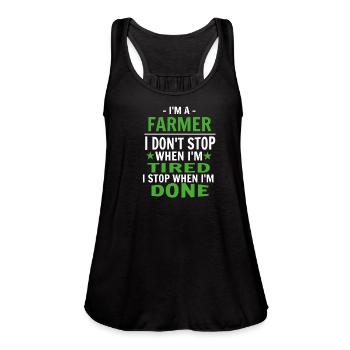 Farmer - Women's Flowy Tank Top by Bella - black - Front - Julia (174cm)