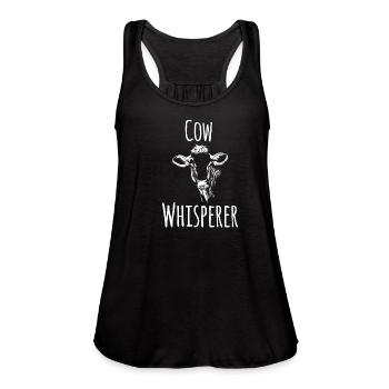 Cow - Women's Flowy Tank Top by Bella - black - Front - Julia (174cm)