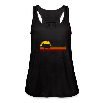 Cow - Women's Flowy Tank Top by Bella - black - Front - Julia (174cm)