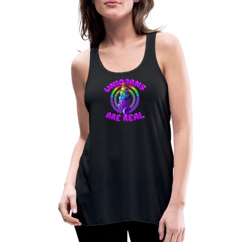 Unicorns are real - Women's Flowy Tank Top by Bella
