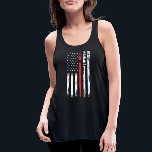 American Best Dad Hero Husband Father - Women's Flowy Tank Top by Bella