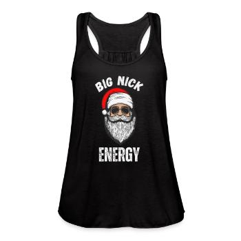 Nick Energy Santa Claus Christmas - Women's Flowy Tank Top by Bella - black - Front - Julia (174cm)