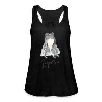 Inspire - Women's Flowy Tank Top by Bella - black - Front - Julia (174cm)