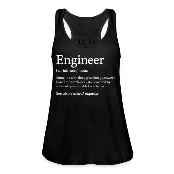 Engineer Definition Funny Engineering - Engineer - Women's Flowy Tank Top by Bella - black - Front - Julia (174cm)