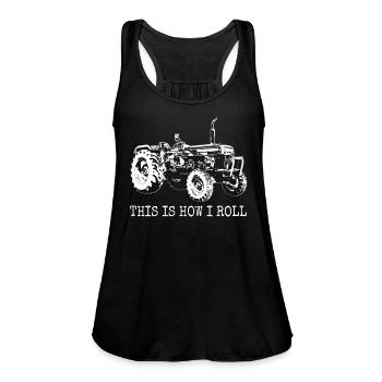 farmer - Women's Flowy Tank Top by Bella - black - Front - Julia (174cm)