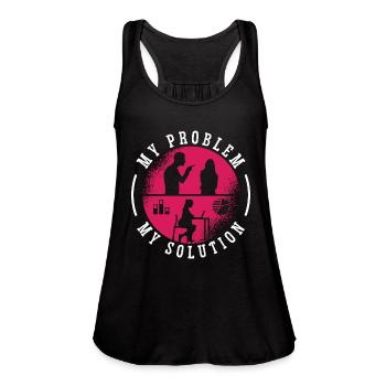 Data Analyst My Problem My Solution Pictogram Mom - Women's Flowy Tank Top by Bella - black - Front - Julia (174cm)