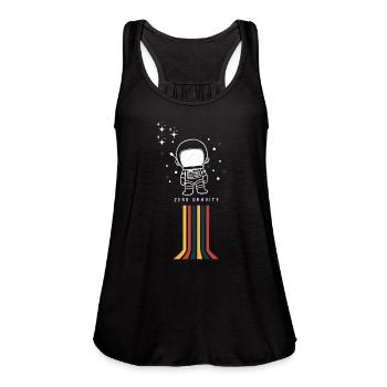 zero gravity - Women's Flowy Tank Top by Bella - black - Front - Julia (174cm)